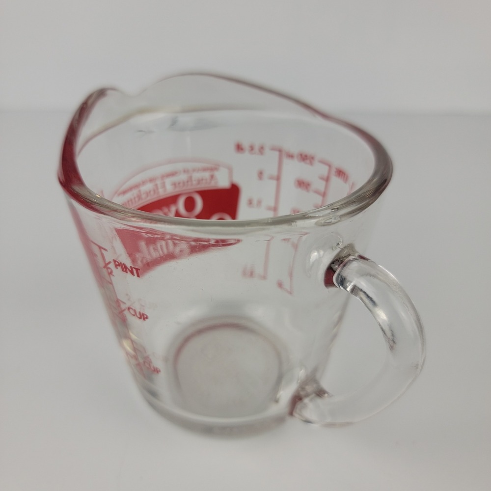 Anchor Hocking Oven Originals Glass Measuring Cup 1 Cup 8oz Red Markings USA - Picture 6 of 8